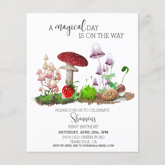 ウッドランドコテージコアウォーターカラーマッシュルームフェアヤテール (正面)