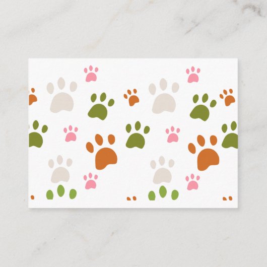 ウッドランドサファリテーマブックベビー エンクロージャーカード (裏面)