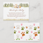 ウッドランドサファリテーマブックベビー エンクロージャーカード (正面/裏面)