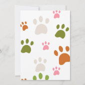 ウッドランドサファリテーマベビーシャワーサンキューカード 招待状 (裏面)