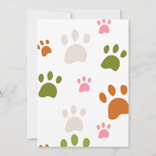 ウッドランドサファリテーマベビーシャワーサンキューカード 招待状 (裏面)