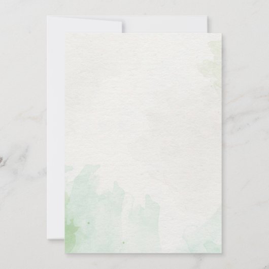 ウッドランドサファリベイビーシャワー 招待状 (裏面)