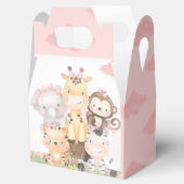 ウッドランドサファリ動物ガールベビーシャワー フェイバーボックス (オープン)