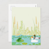 ウッドランドサマーレイクアニマルズバケーションパーティー シーズンポストカード (正面/裏面)