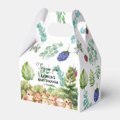 ウッドランドサマー男の赤ちゃんシャワー フェイバーボックス (裏面サイド)