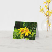 ウッドランドサンフラワー – ウェルカムグリーティング カード (黄色い花)