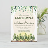 ウッドランドサンライズ男の赤ちゃんシャワー 招待状 (スタンド正面)