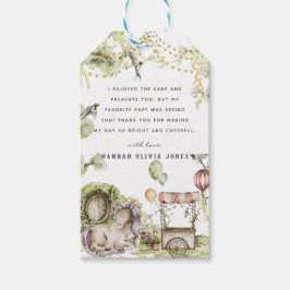 ウッドランドサーカス | Unicorn誕生日パーティーありがとうございました ギフトタグ