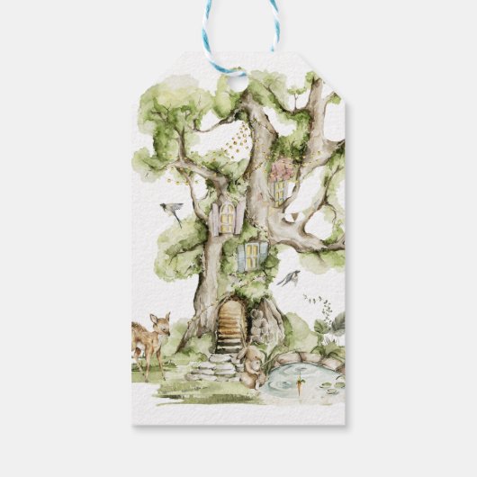 ウッドランドサーカス | Unicorn誕生日パーティーありがとうございました ギフトタグ (裏面)