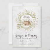 ウッドランドシカ |フォレストの誕生日パーティーの招待 (正面)