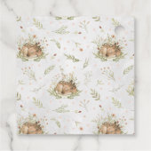 ウッドランドシカ |ベビーシャワーメッセージカード フェイバータグ (裏面)