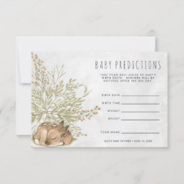 ウッドランドシカ |赤ちゃんシャワー推理ゲーム 招待状