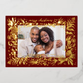 ウッドランドシダ松コーン 箔シーズンカード (正面)