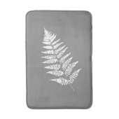 ウッドランドシダ1、グレー/グレー/ホワイト バスマット (正面縦)