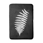 ウッドランドシダ2、白と黒 バスマット (正面縦)