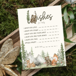 ウッドランドシャワーベビーの男女兼用願い アドバイスカード
