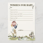 ウッドランドシャワーベビーの男女兼用願い アドバイスカード (正面)