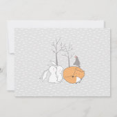 ウッドランドシンプルリースホリデーパーティー 招待状 (裏面)