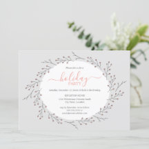 ウッドランドシンプルリースホリデーパーティー