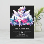 ウッドランドシンプル誕生日 招待状 (スタンド正面)