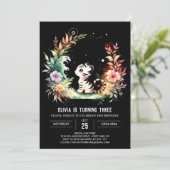 ウッドランドシンプル誕生日 招待状 (スタンド正面)