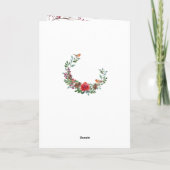 ウッドランドシーン、フォックスクリスマスフォールディンググリーティングカード カード (裏面)