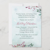 ウッドランドシーン、フォックスクリスマスフラットグリーティングカード カード (裏面)