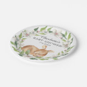 ウッドランドスイートディアベビーシャワー7"プレート ペーパープレート (アングル)