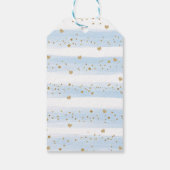 ウッドランドスイートハートヴァレンティーンズブルー金ゴールドバルーン ギフトタグ (裏面)