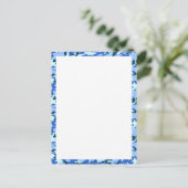 ウッドランドスカイブルーカモフラージュと白 ポストカード (スタンド正面)