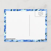 ウッドランドスカイブルーカモフラージュと白 ポストカード (裏面)