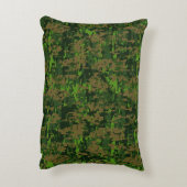 ウッドランドスタイルデジタルグリーンカモフラージュアクセント アクセントクッション (裏面(縦))
