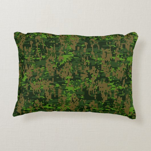 ウッドランドスタイルデジタルグリーンカモフラージュアクセント アクセントクッション (裏面)