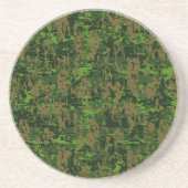 ウッドランドスタイルデジタルグリーンカモフラージュデコール コースター (正面)