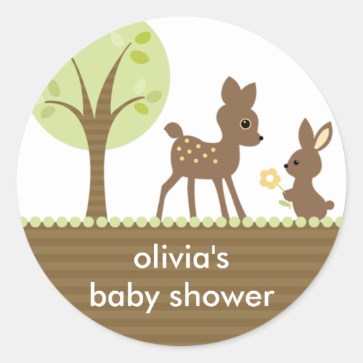 ウッドランドステッカー ラウンドシール (正面)