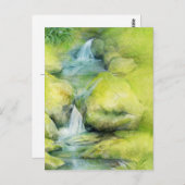 ウッドランドストリームのカスケード ポストカード (正面/裏面)