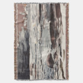 ウッドランドストリームウィンスローホームマーブラウングレーファインアート スローブランケット (正面縦)