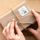 ウッドランドストーリーブックアライグマ赤ちゃんシャワー スクエアシール