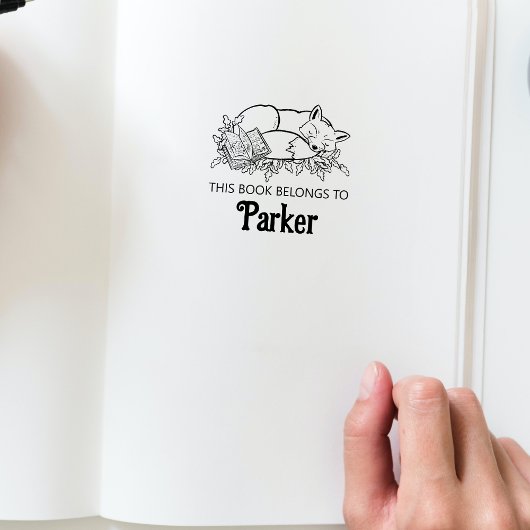 ウッドランドストーリーブックキツネベビーブックスタンプ ラバースタンプ