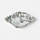 ウッドランドストーリーブックフクロウ赤ちゃんシャワー ペーパープレート (傾斜あり)