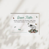 ウッドランドストーリーブックベビーシャワーおむつラッフル エンクロージャーカード