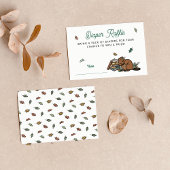 ウッドランドストーリーブックベビーシャワーおむつラッフル エンクロージャーカード