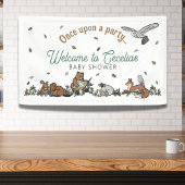 ウッドランドストーリーブックベビーシャワーへようこそ 横断幕