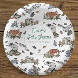 ウッドランドストーリーブックベビーシャワー ペーパーボウル