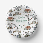 ウッドランドストーリーブックベビーシャワー ペーパーボウル (正面)