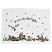 ウッドランドストーリーブックベビーシャワー ラージペーパーバッグ (正面)