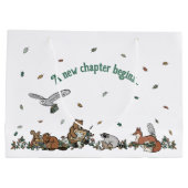 ウッドランドストーリーブックベビーシャワー ラージペーパーバッグ (裏面)