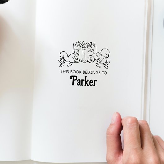 ウッドランドストーリーブックリスベビーブックスタンプ ラバースタンプ