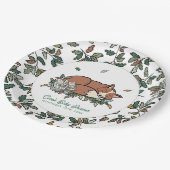 ウッドランドストーリーブック秋キツネベビーシャワー ペーパープレート (アングル)