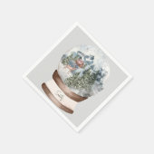 ウッドランドスノウカスタムグロの家族の名前クリスマス スタンダードカクテルナプキン (角)